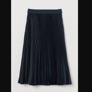 H&M Dark Teal Pleated skirt - S